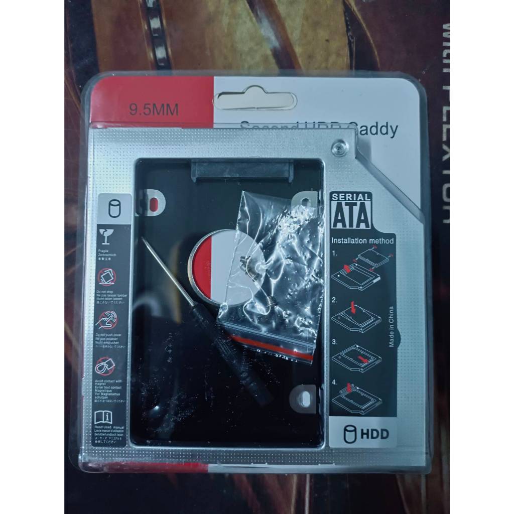 Elit ถาดแปลง ใส่ HDD SSD ในช่อง DVD Notebook 9.0mm Universal SATA 2nd HDD SSD Hard Drive Caddyใจ