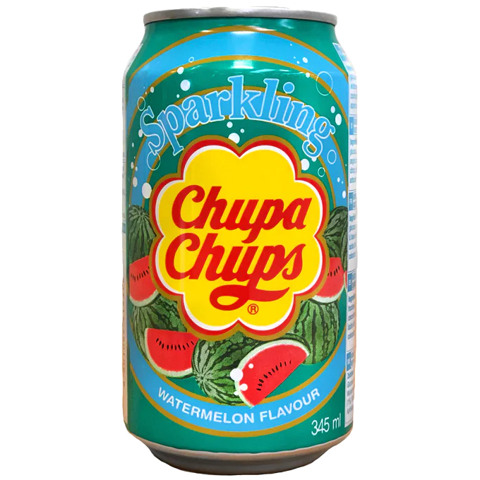 CHUPA CHUPS SPARKLING DRINK WATERMELON จูปา จุ๊ปส์ เครื่องดื่มน้ำผลไม้อัดก๊าซ รสแตงโม 345ml