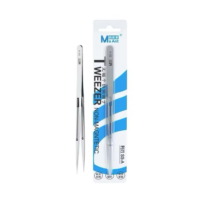 MaAnt SS-A1 /SS-A Precision แหนบ Hand ภาษาโปลิชคำ Non-Magnetic สแตนเลส BGA IC Micro Soldering ลวดซ่อมแหนบ