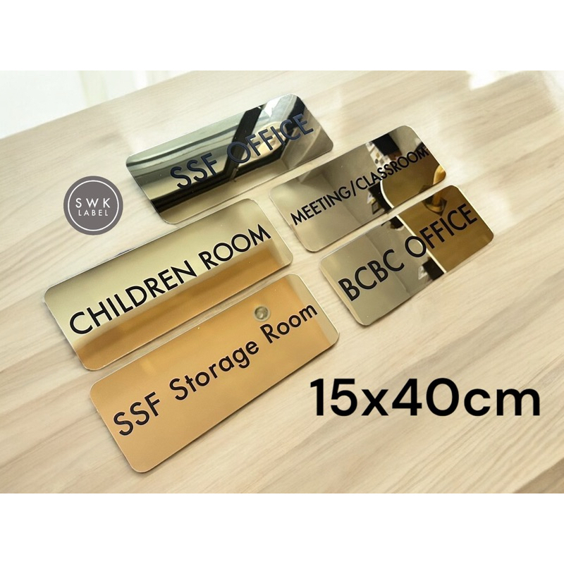 ป้ายติดหน้าห้อง(ทักแชทก่อนซื้อ)งานอะคริลิคพรีเมี่ยมขนาด15x40cm