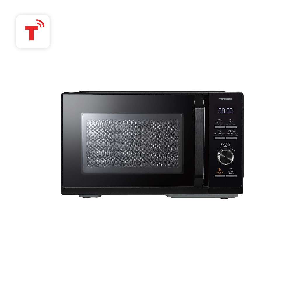 TOSHIBA  ไมโครเวฟ ดิจิตอล  24 ลิตร MW3-SAC24SE(BK) ไมโครเวฟ, ย่าง, อบลมร้อน [MW3-SAC24SE ag24pc]