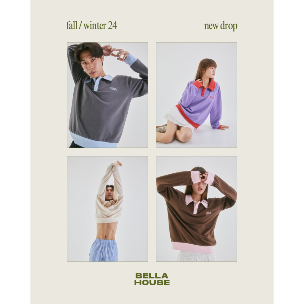 BELLAHOUSE - BURNEY SWEATSHIRT (4 COLORS) เสื้อสเวตเชิ้ต