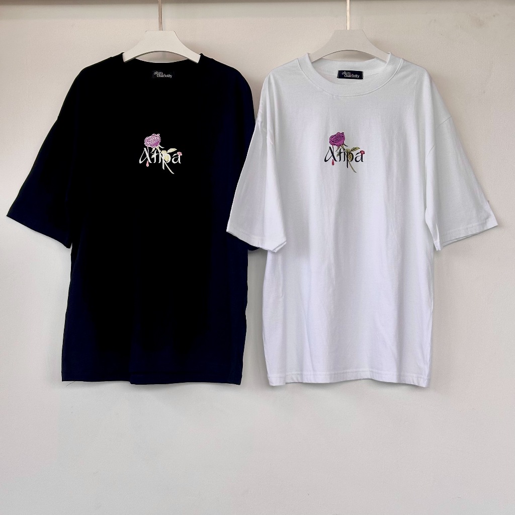 Atipashop - ATIPA T-SHIRT OVERSIZE เสื้อยืด แขนสั้น คอกลม ทรง oversize มีหลายลาย