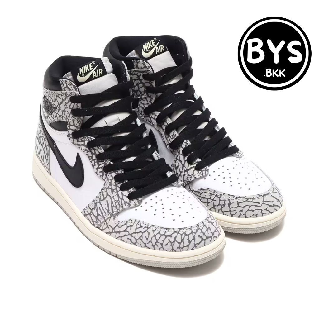 Jordan 1 Retro High OG White Cement [รับประกันสินค้าแท้ 100% พร้อมส่ง]