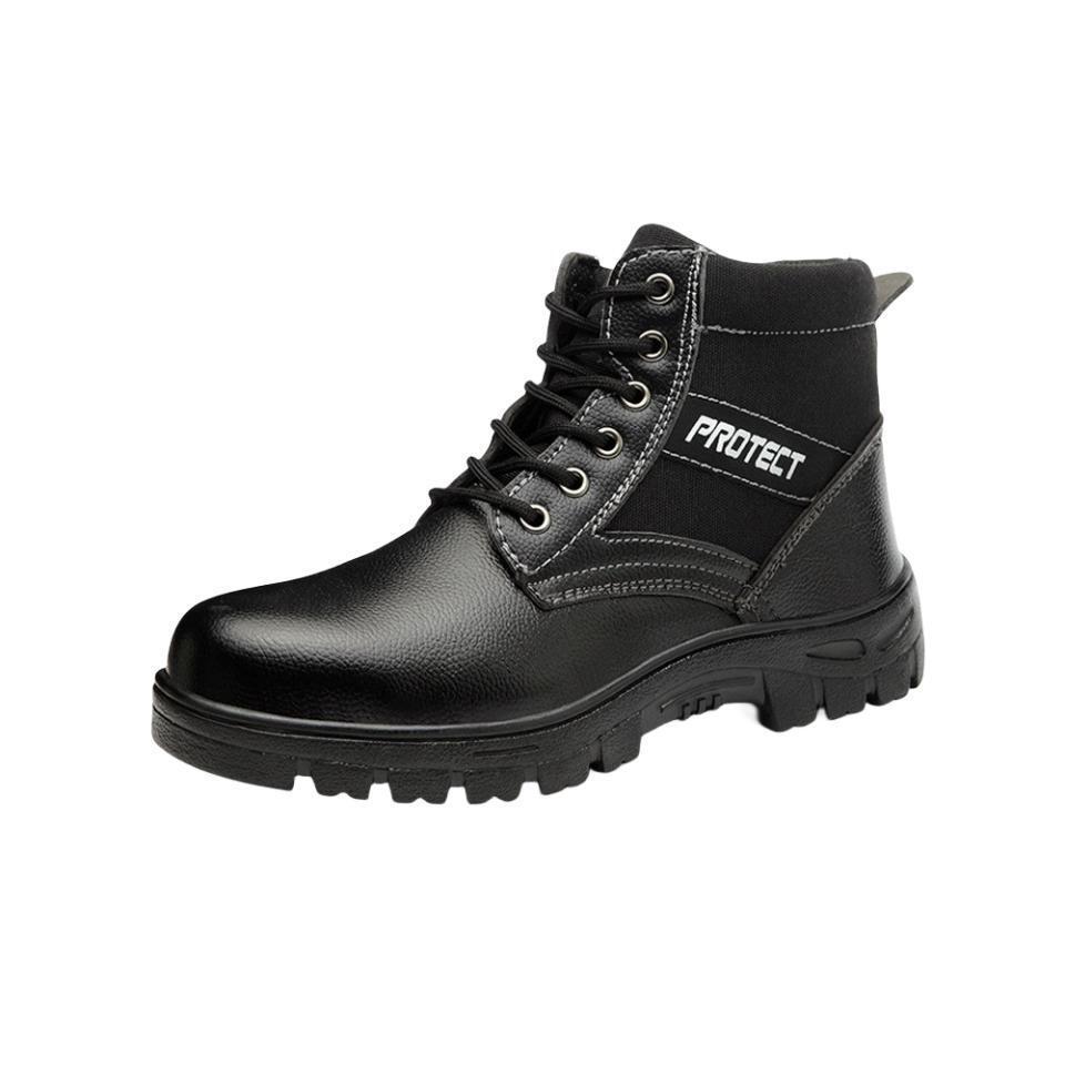 Safety Shoes รองเท้าเซฟตี้ รองเท้าป้องกันแรงงาน รองเท้าทำงาน สีน้ำตาล / สีเทา