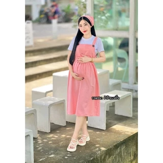 ชุดคลุมท้อง เอี้ยมคลุมท้อง แถมผ้าโพก งานผ้าฝ้ายน่ารักๆใส่ได้ถึงคลอดจ้า ไม่ท้องใส่ก็น่ารักน๊า