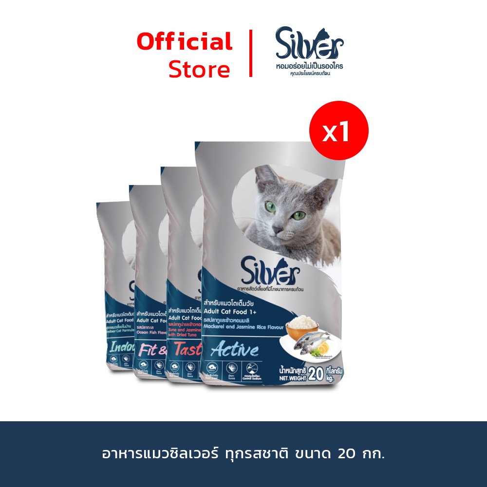 BIG CAMPAIGN SILVER | ซิลเวอร์ ขนาด 20 Kg. อาหารสำหรับแมวอายุ 1 ปีขึ้นไป