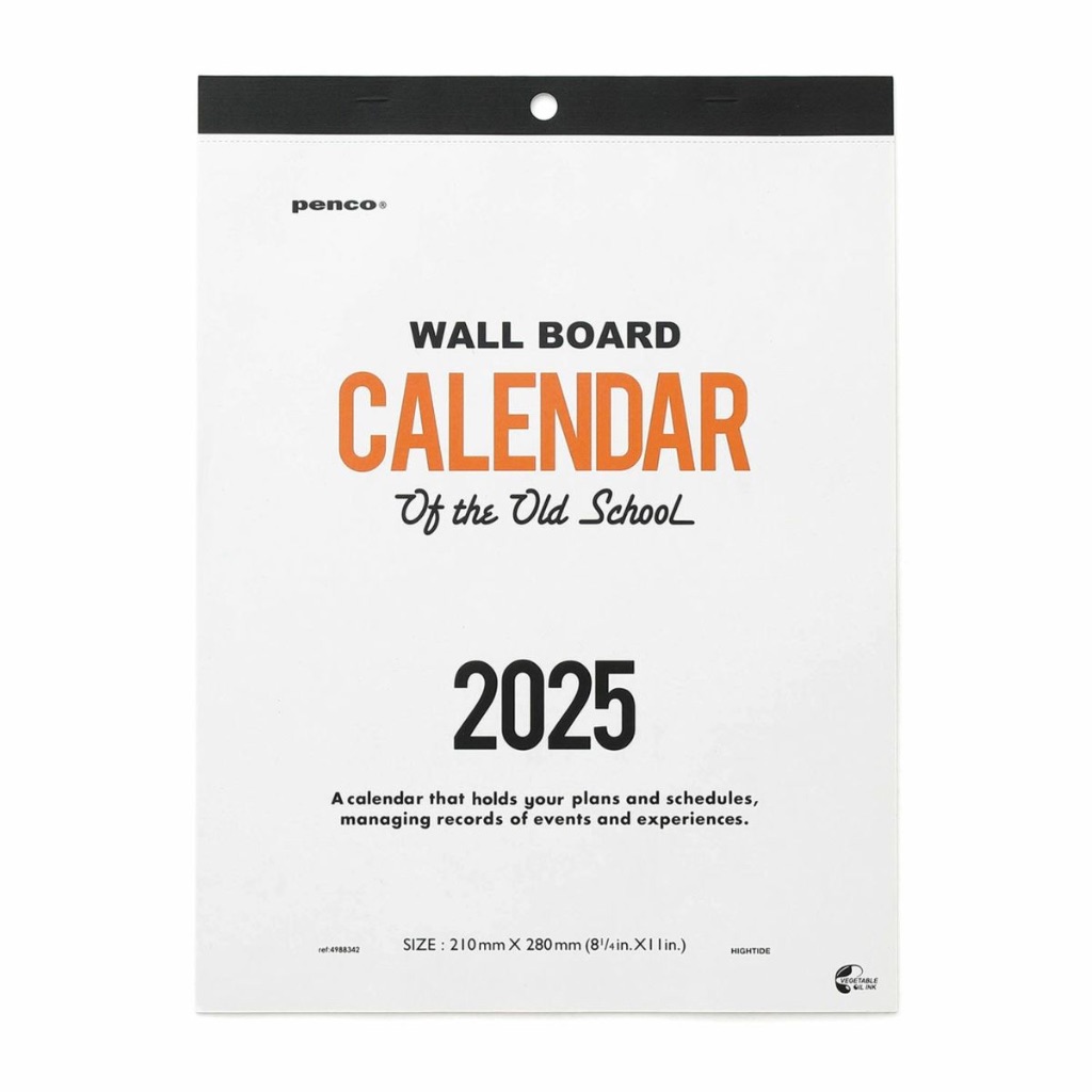 penco Calendar Old School A4 2025 (H25NH002) / ปฏิทินแขวน ดีไซน์อเมริกันวินเทจ ขนาด A4 แบรนด์ penco จากประเทศญี่ปุ่น