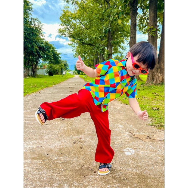 ชุดแหยมเด็กชาย ขายาว มะริงกิงก๊อง สดใสมากครับ♥️❤️🧡💛💚🩵💙