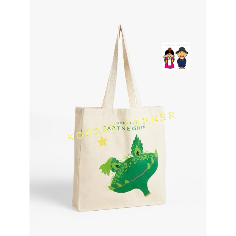 ของสะสม John Lewis Tote Bag (with tag) made with organic cotton กระเป๋าผ้า ผ้าฝ้ายออร์แกนิค ใบใหญ่ ส