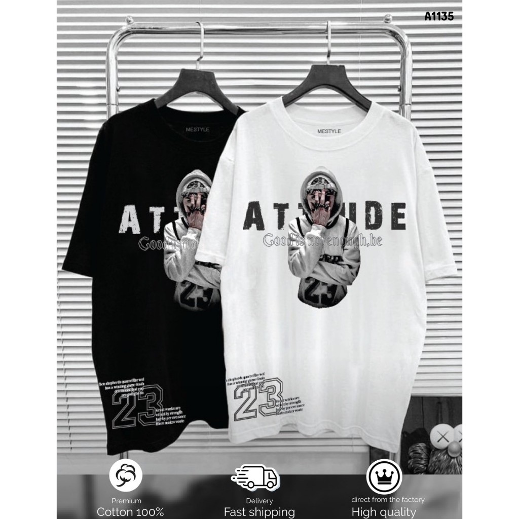 เสื้อ A1135 เสื้อยืด คอกลม COTTON 100% เกรดพรีเมี่ยม จัดโปรโมชั่นลดราคาให้มากกว่า 50%