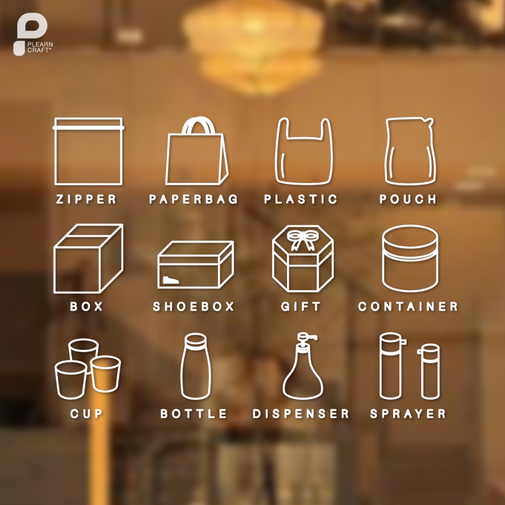 BNPG002 Packaging Minimal สติ๊กเกอร์ แพคเกจแบบมินิมอล Packaging Minimal บรรจุภัณฑ์ ขวด ถุง กล่อง ตกแ
