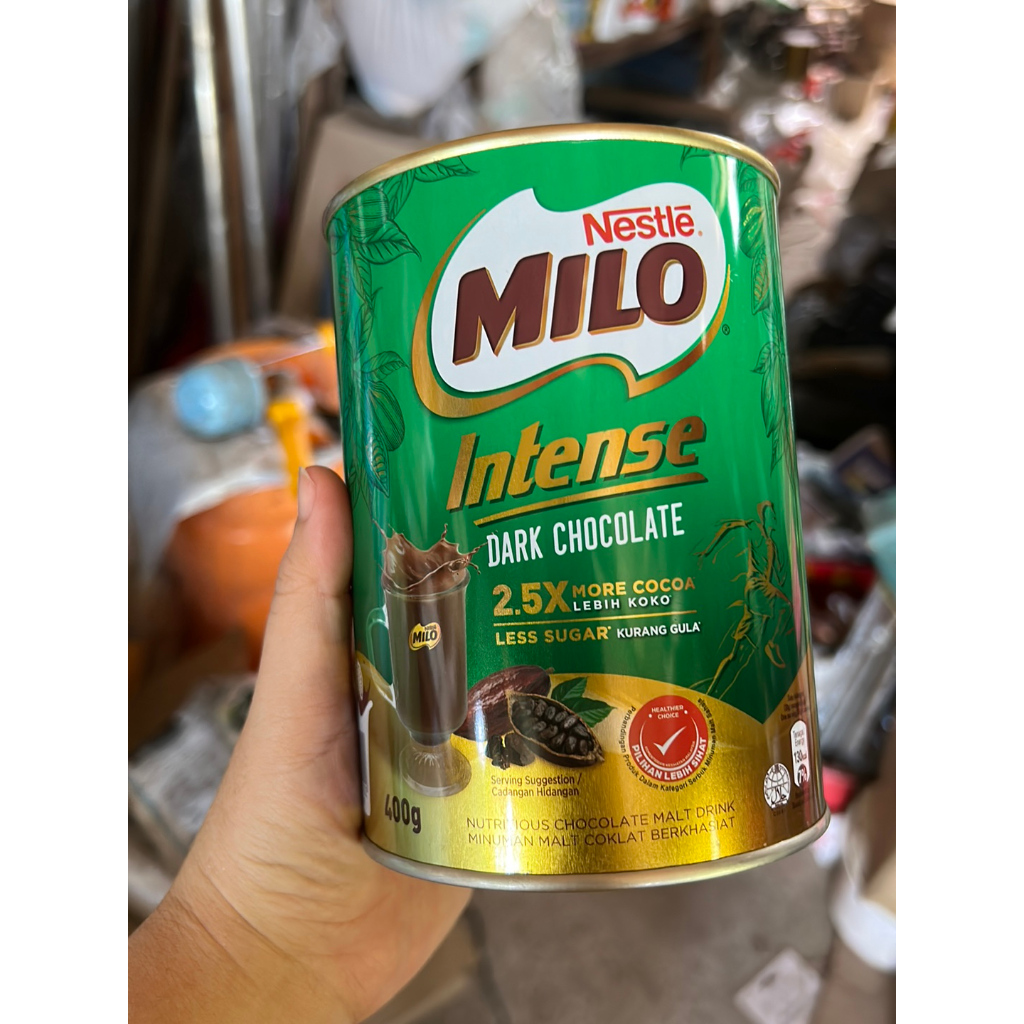 ไมโล Intense Dark Chocolate (กระป๋อง) ขนาด 400 g Product Of Malaysia HALAL