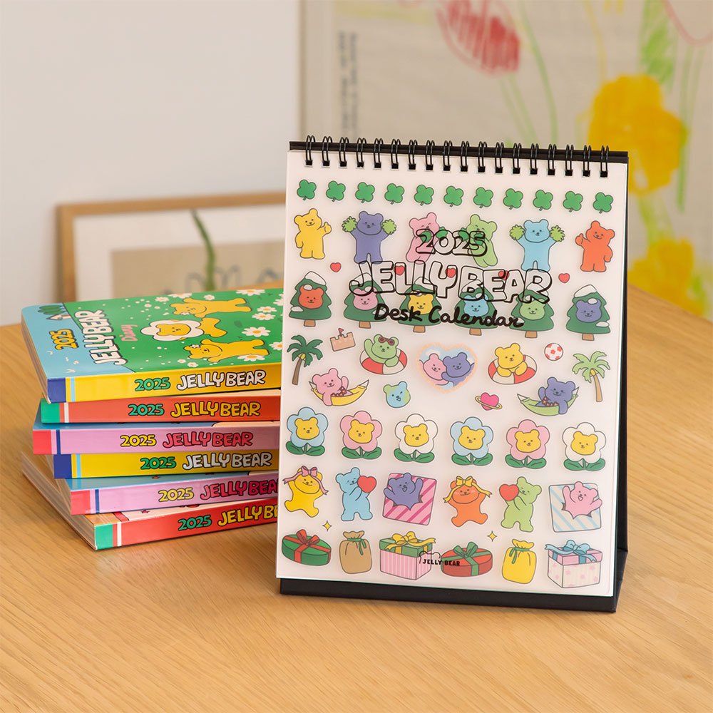 2025 Jelly Bear Desk Calendar ปฏิทินน่ารักเจลลี่แบร์ ฟรี!สติ๊กเกอร์