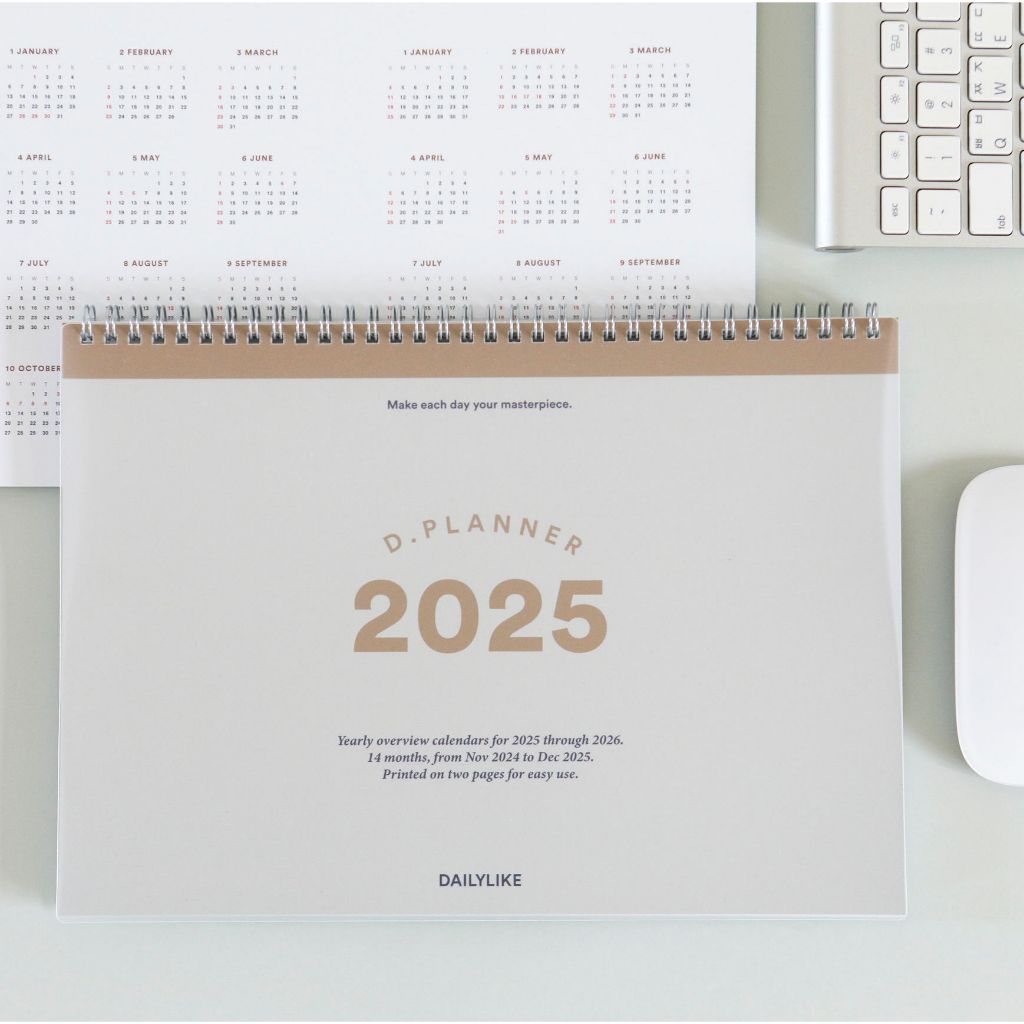 2025 D.Planner ปฏิทินตารางงานแบบวางบนโต๊ะ