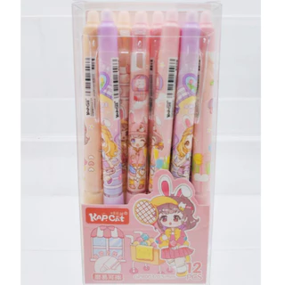 🎀กล่อง 12 ด้าม🎉ปากกากดลบได้ หมึกน้ำเงิน เขียนลื่น แห้งไว สามาถลบได้ เครื่องเขียนสำนักงาน โรงเรียน 🎀
