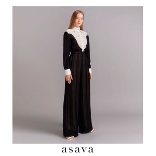 [asava aw23] Evelyn Striped Wide Leg Pants กางเกงผู้หญิง ขาย…