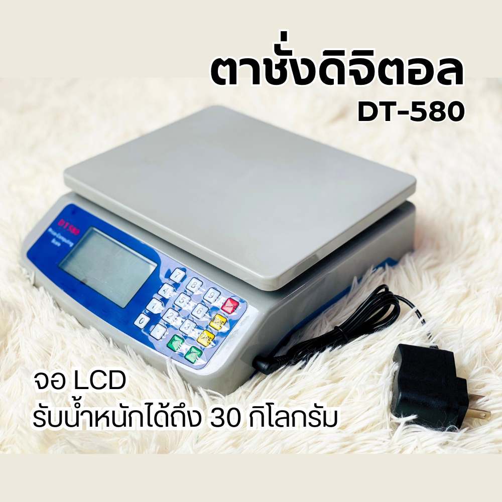 ตาชั่ง เครื่องชั่งดิจิตอล DT-580 30KG.กิโล เครื่องชั่งแบบชาร์จ