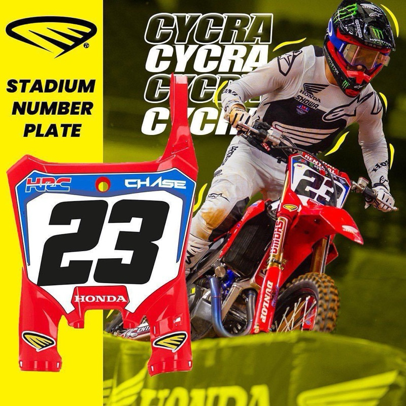 ป้ายเบอร์หน้า Cycra Stadium Plate CRF250R 2022-2024