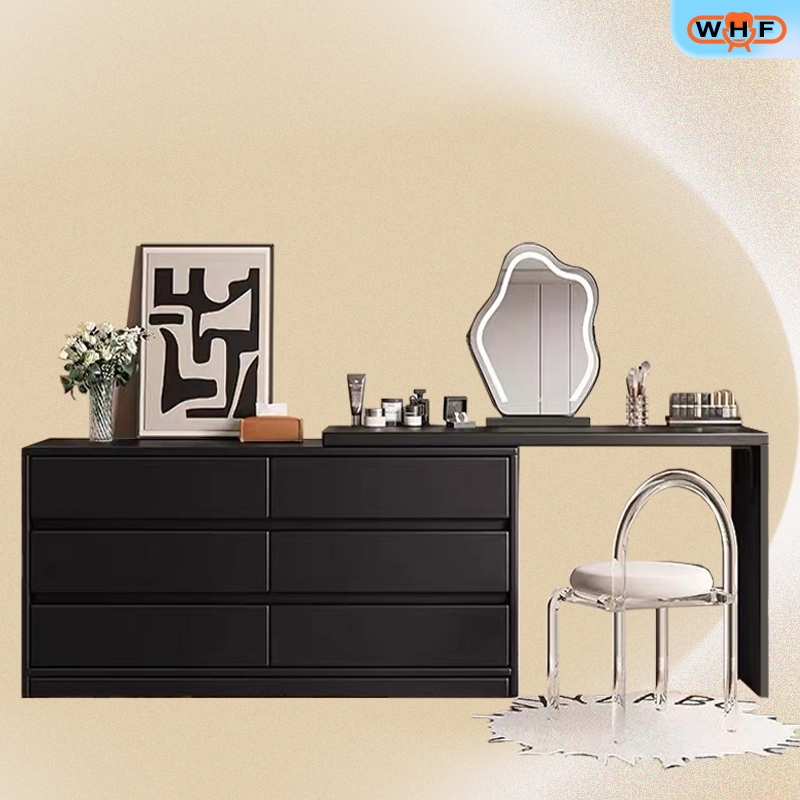 โต๊ะเครื่องแป้ง มัลติฟังก์ชั่นโต๊ะ Dressing Table โต๊ะแต่งหน้า ปรับความยาวได้ 60-120cm ปรับทิศทางได้ 360° โต๊ะแป้ง