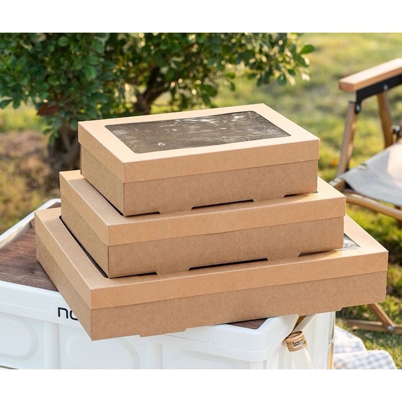 กล่องกระดาษคราฟท์ 2ชุดกล่องปิคนิค(45x31xสูง8cm)