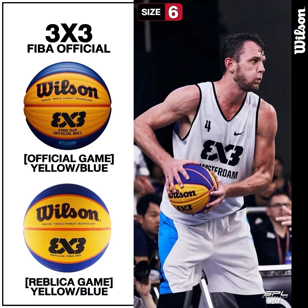 ลูกบาสเกตบอล WILSON  Fiba 3x3 รหัส WTB1033XB บาสเกตบอลยาง Size 6 [ของแท้ 100%]