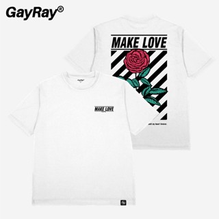 GayRay ⎰MAKELOVE.⎱  เสื้อยืดโอเวอร์ไซส์ Cotton 100% นุ่่ม ใส…