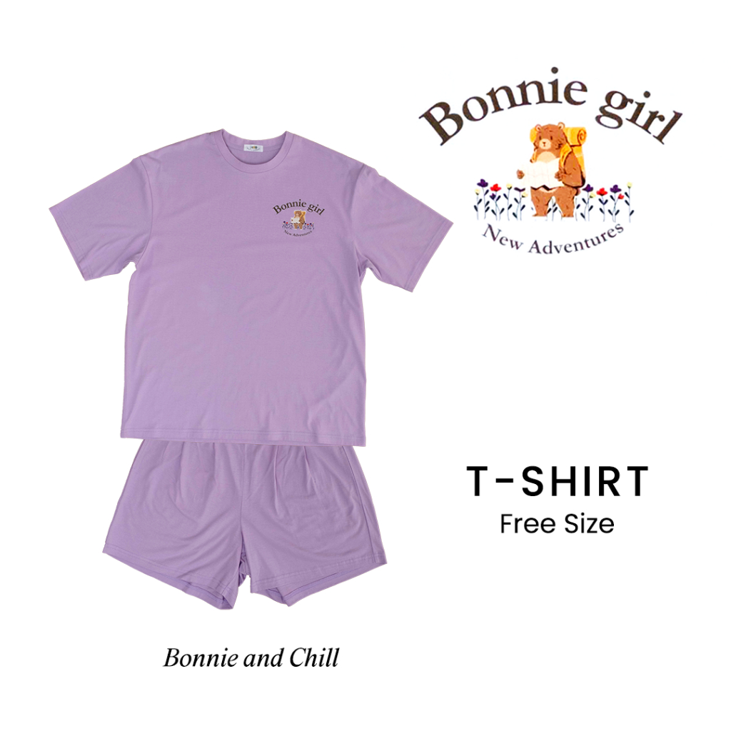 เสื้อยืด กางเกงขาสั้น - Bonnie and Chill Set