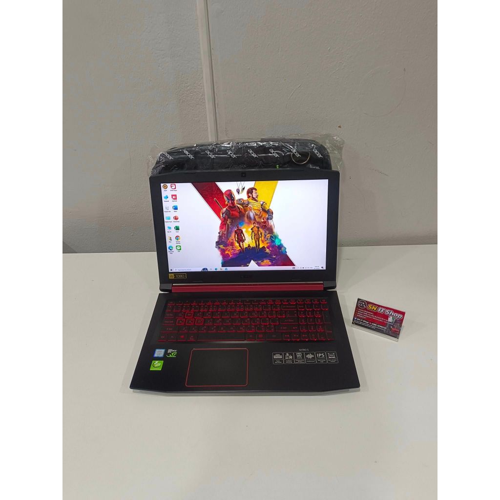 โน๊ตบุ๊คเกมส์มิ่ง Acer Nitro 5 (มือสอง) สเปค CPU Intel Core i5-7300HQ RAM : 8 GB SSD : 480 GB NVIDIA