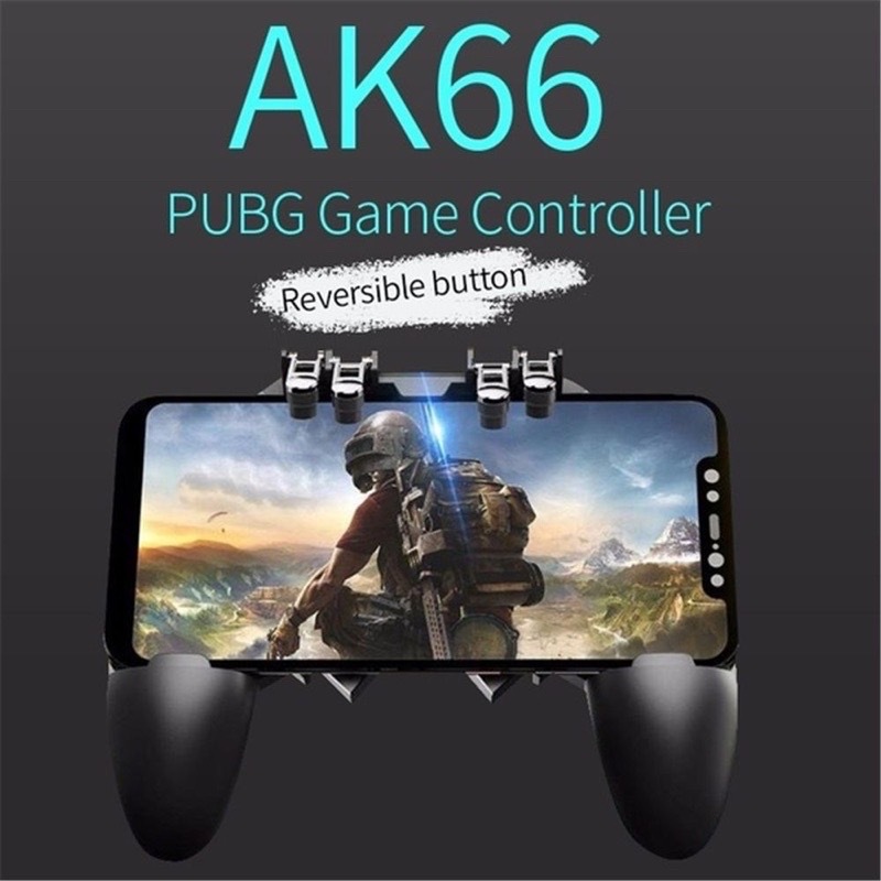 จอยเกม รุ่นAk66 พร้อมจอยปุ่มช่วยยิงpubg Shooting Tabและปุ่มROV ROS ของแท้100%