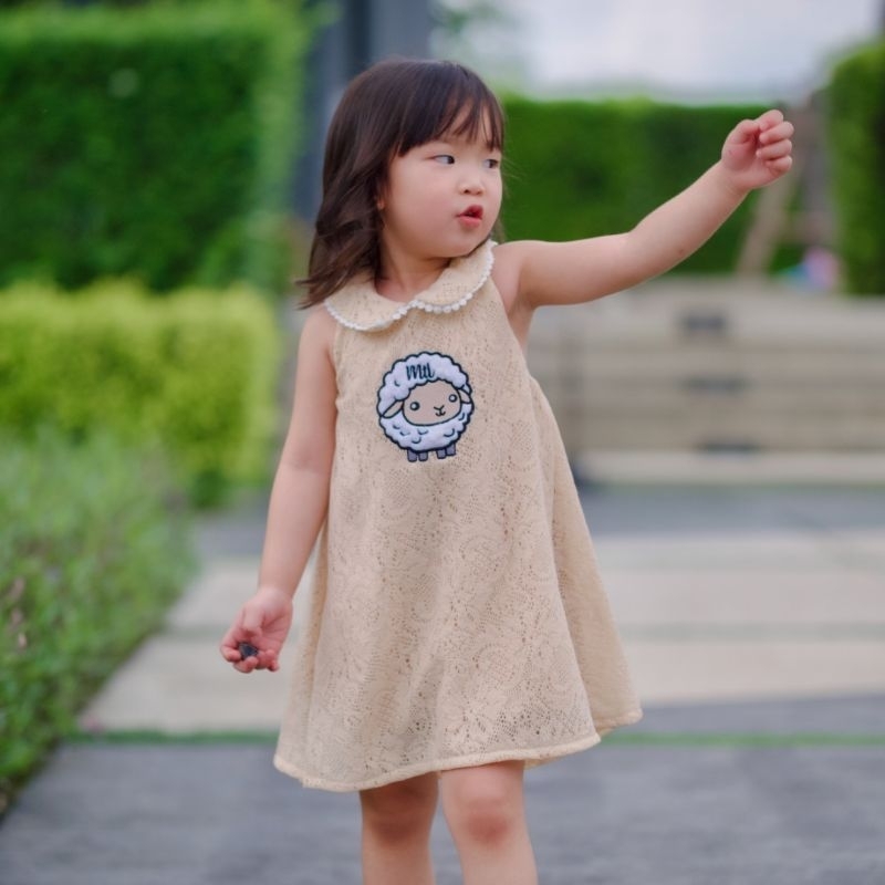 little lamb #เดรชแกะน้อย#เดรชไหมพรม#เดรชแบรนด์mother'sLove#mother'sLoveเสื้อผ้าเด็ก