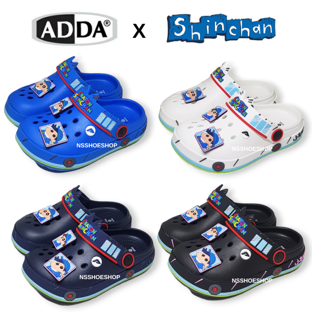 [ส่งทุกวัน] Adda 55U65 ชินจัง CLOG Shinchan รองเท้าแตะเด็กหัวโต