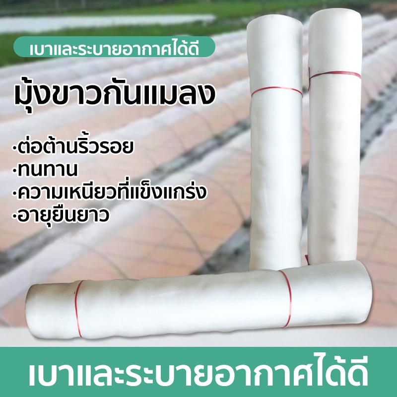 *ทนทาน 5-7ปี* มุ้งขาวกันแมลง ทนทาน อายุยืนยาว มุ้งขาวโรงเรือน มุ้งกันแมลง มุ้งกันแมลงผัก ตาข่ายกันแมลง มุ้งโรงเรือน