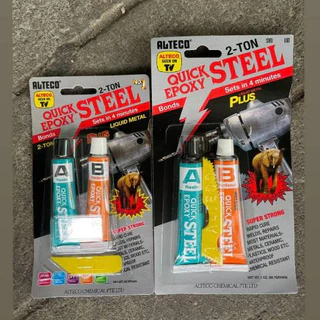 [ของแท้ ‼️] ALTECO กาวปะเหล็กแห้งเร็ว สารพัดประโยชน์ หลอดคู่ 2 ตัน ALTECO สูตรแห้งเร็ว4นาที ใช้งานซ่อมที่ต้องการความเร็ว