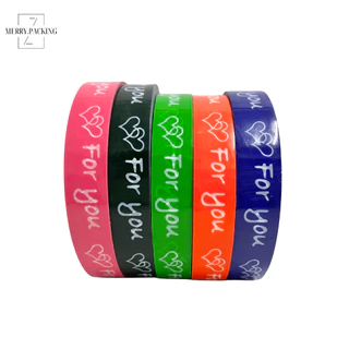 (1แพ็ค/10ม้วน) For you tape 15mm. ยาว 45หลา เทปปิดกล่องขนม ลายน่ารัก เทปอเนกประสงค์