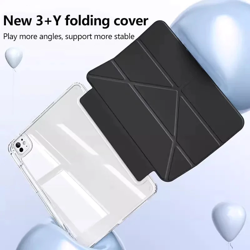 เคสไอแพด Gen7/8/9/10 Air3/4/5 Pro11 มีช่องปากกา หลังใส thumbnail 4