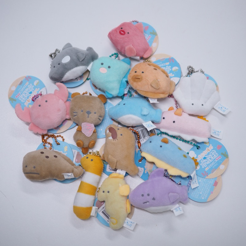 Yell world - พวงสัตว์น้ำ สัตว์ทะเล ขนาด 5-7 cm. ห้อยกระเป๋า ตาจุด