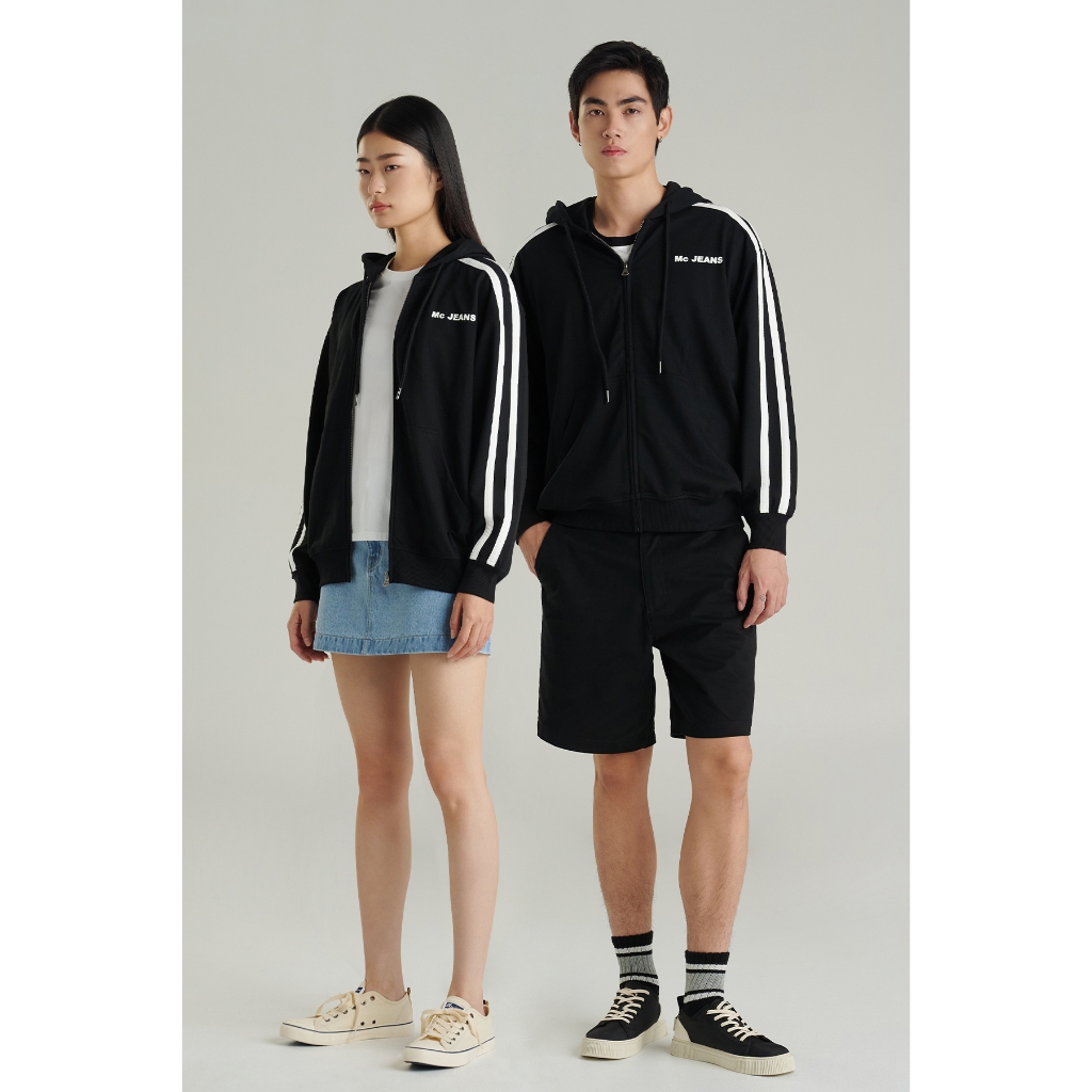 Mc jeans เสื้อกันหนาว ฮู้ดดี้ Unisex แขนยาว MJHP225