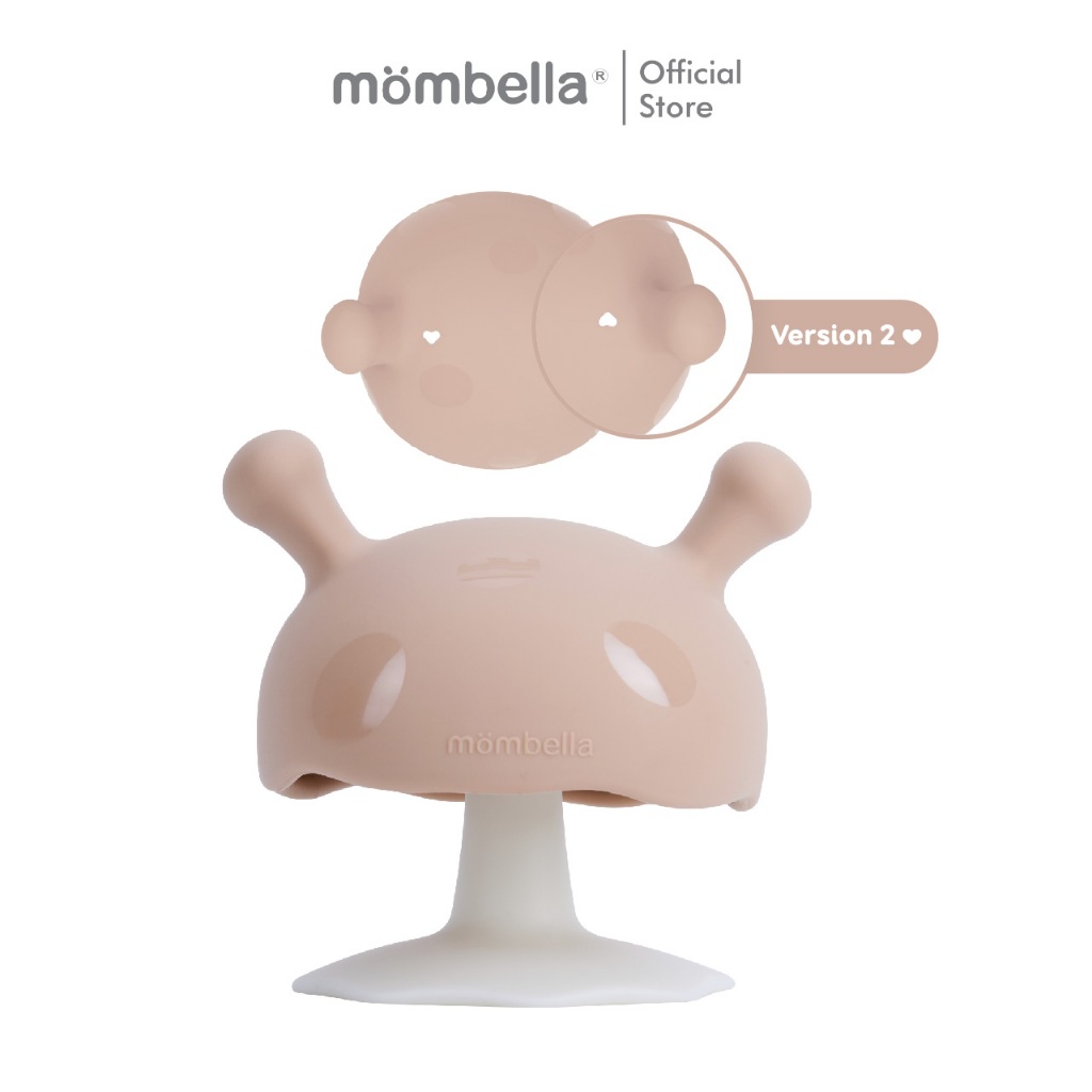 Mombella Mushroom Teethers Light Brown ยางกัดเห็ด นุ่มพิเศษ ปลอดภัย แบรนด์คุณภาพอันดับ1 จากอังกฤษ