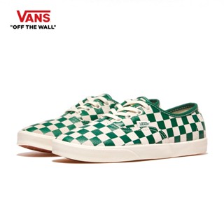 VANS AUTHENTIC LOWPRO - CHECKERBOARD GREEN รองเท้าผ้าใบ ชาย …