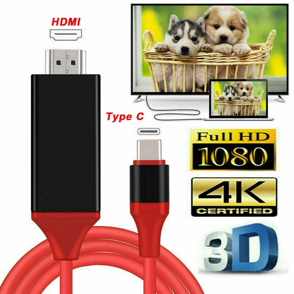 สาย HDTV 3in1 สายHDTVต่อทีวี 4K 1080P ต่อมือถือออกทีวี HDTV Mobile Phone To HDTV For iP/Android/Type