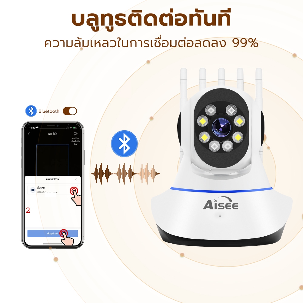 4K พิกเซล 5G กล้องรักษาความปลอดภัย โทรทัศน์วงจรปิดกล้องวงจรปิด 5 เสาอากาศ สัญญาณแรง กล้องวงจร