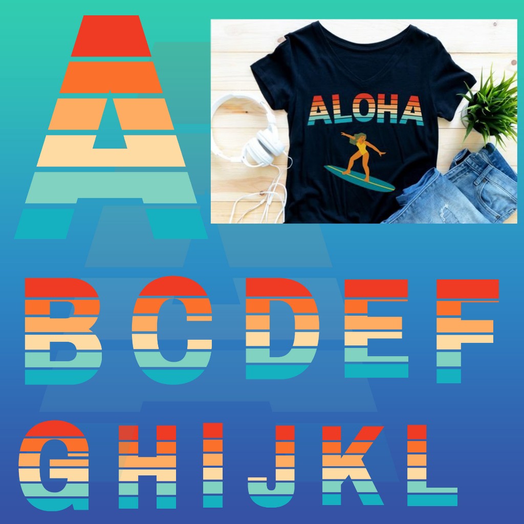 ตัวรีดติดเสื้ออักษร F.25 A - Z ฟ้อนต์  Retro Letters   รีดง่ายรีดติดทุกเนื้อผ้า
