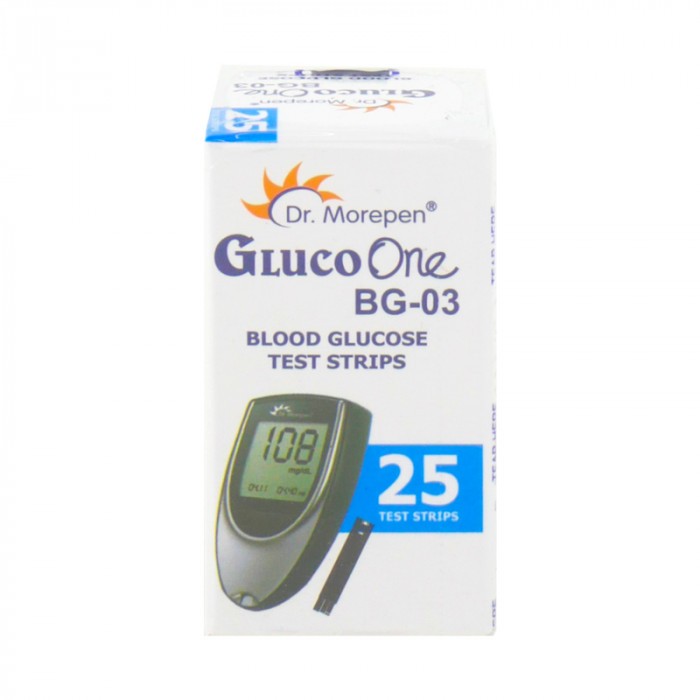 แผ่นตรวจน้ำตาล ใช้กับเครื่องตรวจน้ำตาลในเลือด GLUCO ONE รุ่น BG-03