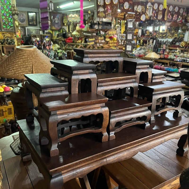 โต๊ะหมู่บูชาไม้สักทองหมู่9หน้า3นิ้ว