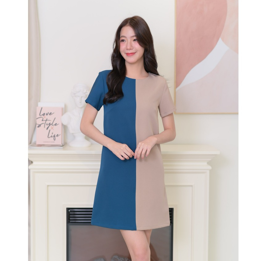 CRAYONBRAND - ชุดเดรส รุ่น Twotone half dress