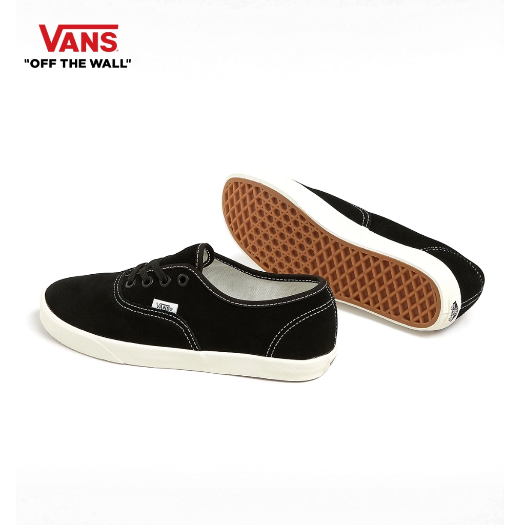 VANS AUTHENTIC LOWPRO - SUEDE BLACK/WHITE รองเท้าผ้าใบ ชาย หญิง