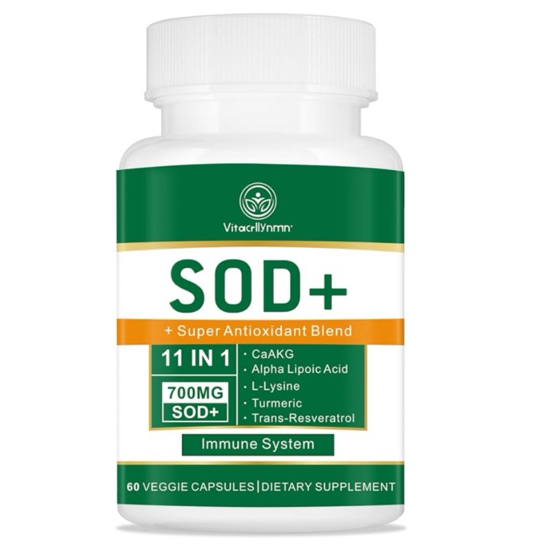[ VITACRLLYNMN ]❇️ SOD+ 700 MG ( SUPER ANTIOXIDANT BLEND )( สุขภาพเซลล์ )( 60 แคปซูล💊 )