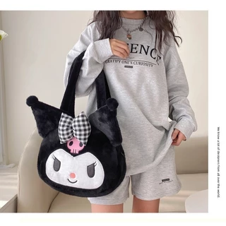 (พร้อมส่ง)Su208-COD🔥Kuromi กระเป๋าสะพายไหล่ ใส่เครื่องสําอาง เหมาะกับของขวัญวันเกิด สไตล์ญี่ปุ่น สําหรับวัยรุ่น