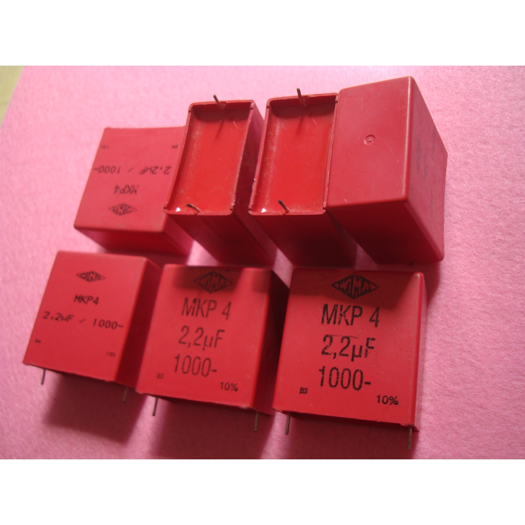 กล่องบรรจุของเยอรมัน WIMA Red WIMA mkp4 1000V 2.2uf ตัวเก็บประจุแบบไม่มีขั้วต่อเสียง